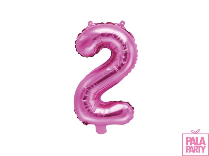 Palloncini Numero 2, 35Cm, Fucsia - PalaParty